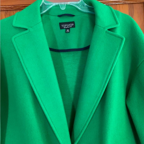 Topshop Bright Green Overcoat (6) - Picture 2 of 8